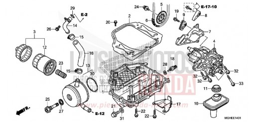 OIL PUMP (VFR1200XD/XDA/XDL/XDS) VFR1200XDE de 2014